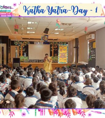 Storytelling sessions at Katha Yatra Festival at Scholars Global School, Bahadurgarh